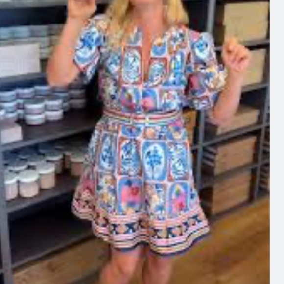 Joie Dresses & Skirts - NWT JOIE Cotton Floral Patterned Dress with Belt 10 POCKETS! Farm Rio Look